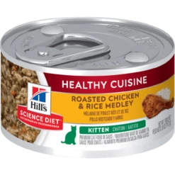 Hills Science Diet Feline Kitten Healthy Cuisine Roasted Chicken & Rice Medley 79g X 24