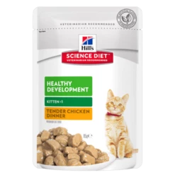 Hills Science Diet Feline Kitten Healthy Development Chicken Tender Chunks In Gravy 85g X 12