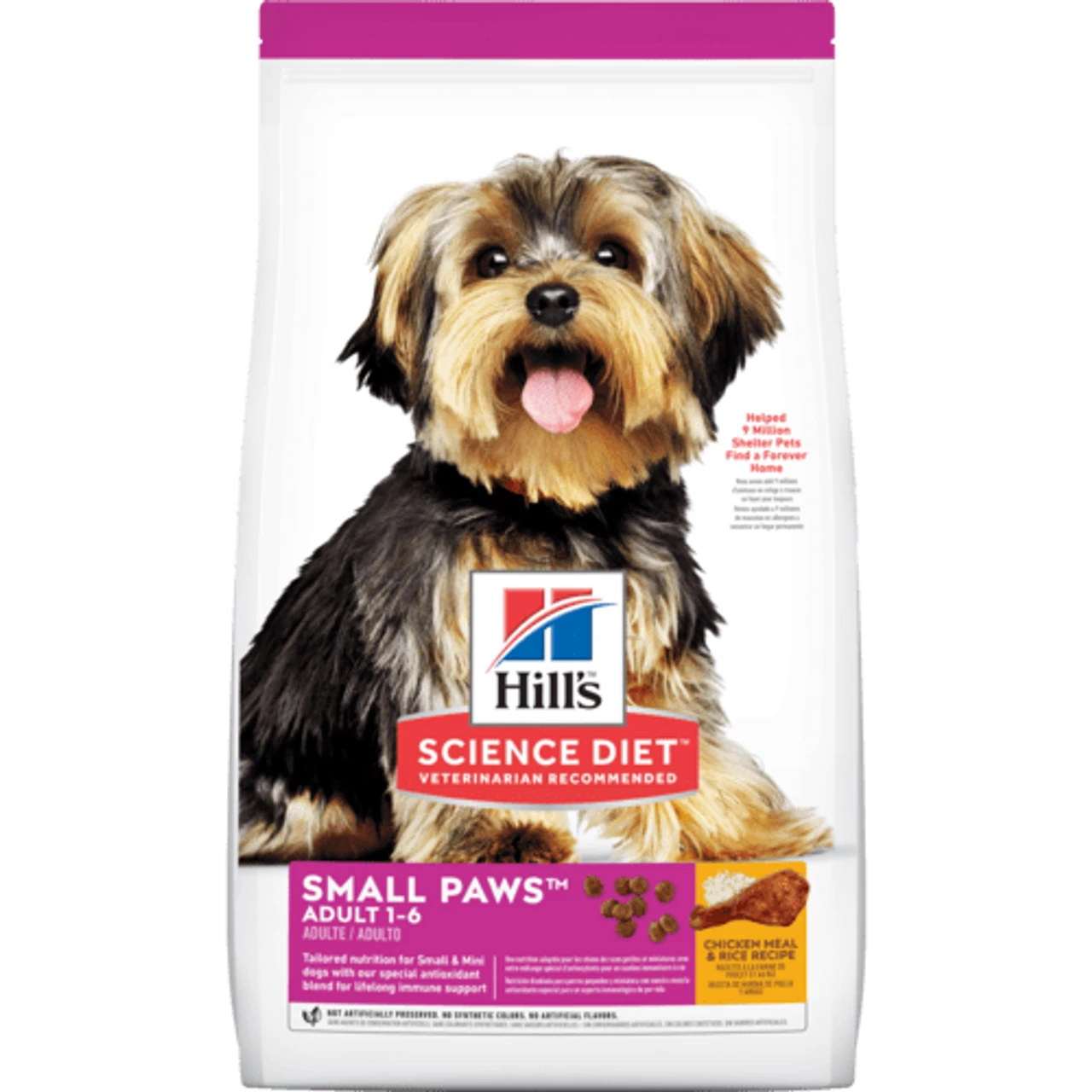 Hills Science Diet Canine Adult Small Paws Chicken Meal & Rice 1.5kg 3 Hills Science Diet Canine Adult Small Paws Chicken Meal & Rice 1.5kg