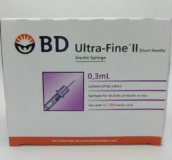 Ultra-fine II Short Needle Insulin Syringes 31Gx8mm 0.3ml (100)