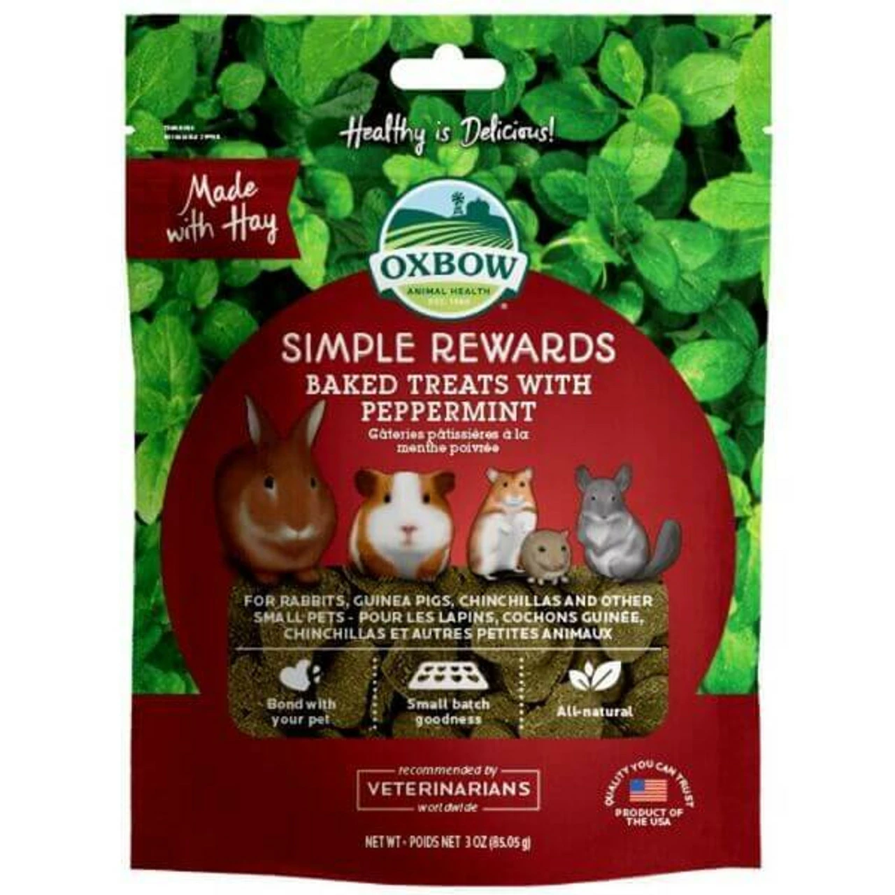 Oxbow Simple Rewards Baked Treats With Peppermint 85g 3 Oxbow Simple Rewards Baked Treats With Peppermint 85g