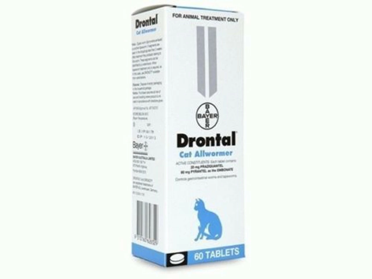 Bayer Drontal Cat 4kg Ellipsoid Tablets (48 Pack) 3 Bayer Drontal Cat 4kg Ellipsoid Tablets (48 Pack)
