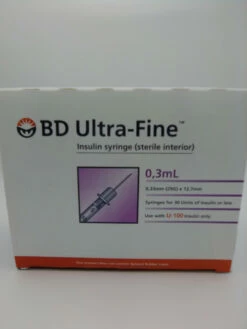 Ultra-fine Insulin Syringes 29G 0.3ml (Box Of 100)