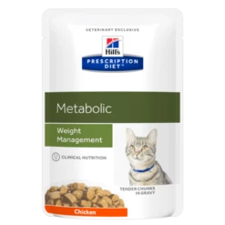 Hills Prescription Diet Feline Metabolic Chicken Pouches 12 X 85g