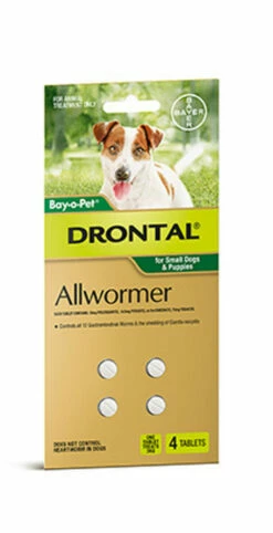 Bayer Drontal Tablets For Small Dogs 3Kg 4'S