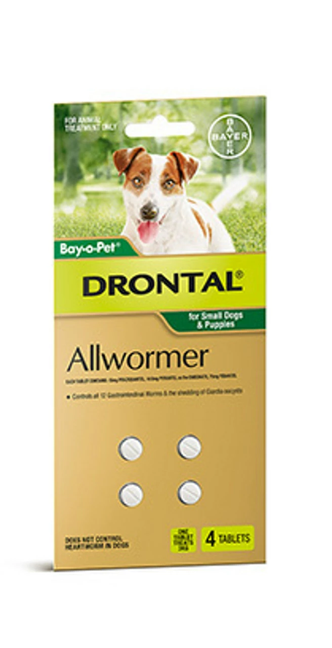 Bayer Drontal Tablets For Small Dogs 3Kg 4'S 3 Bayer Drontal Tablets For Small Dogs 3Kg 4'S