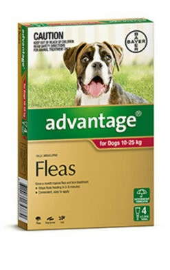 Bayer Advantage Dog 10-25kg Large Red 4's