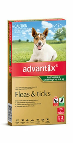 Bayer Advantix Up To 4kg Small Green 3's