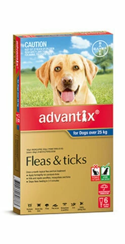 Bayer Advantix Over 25kg Extra Large Blue 6's