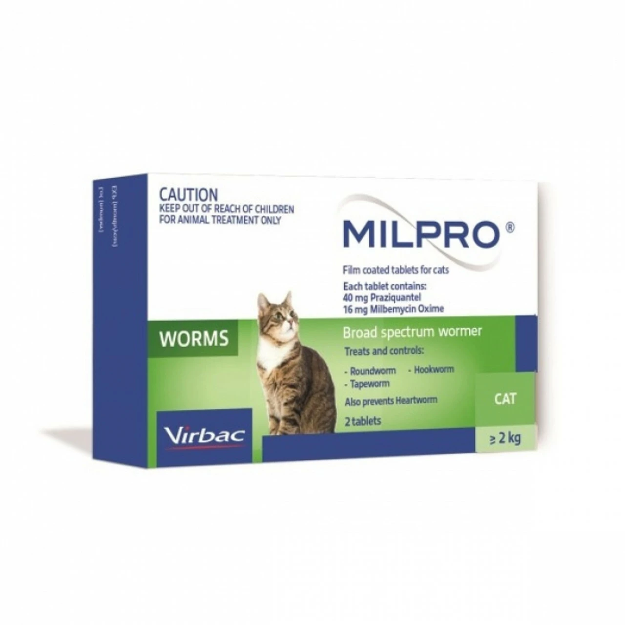 Virbac Milpro Allwormer Cats >2kg 48's 3 Virbac Milpro Allwormer Cats >2kg 48's