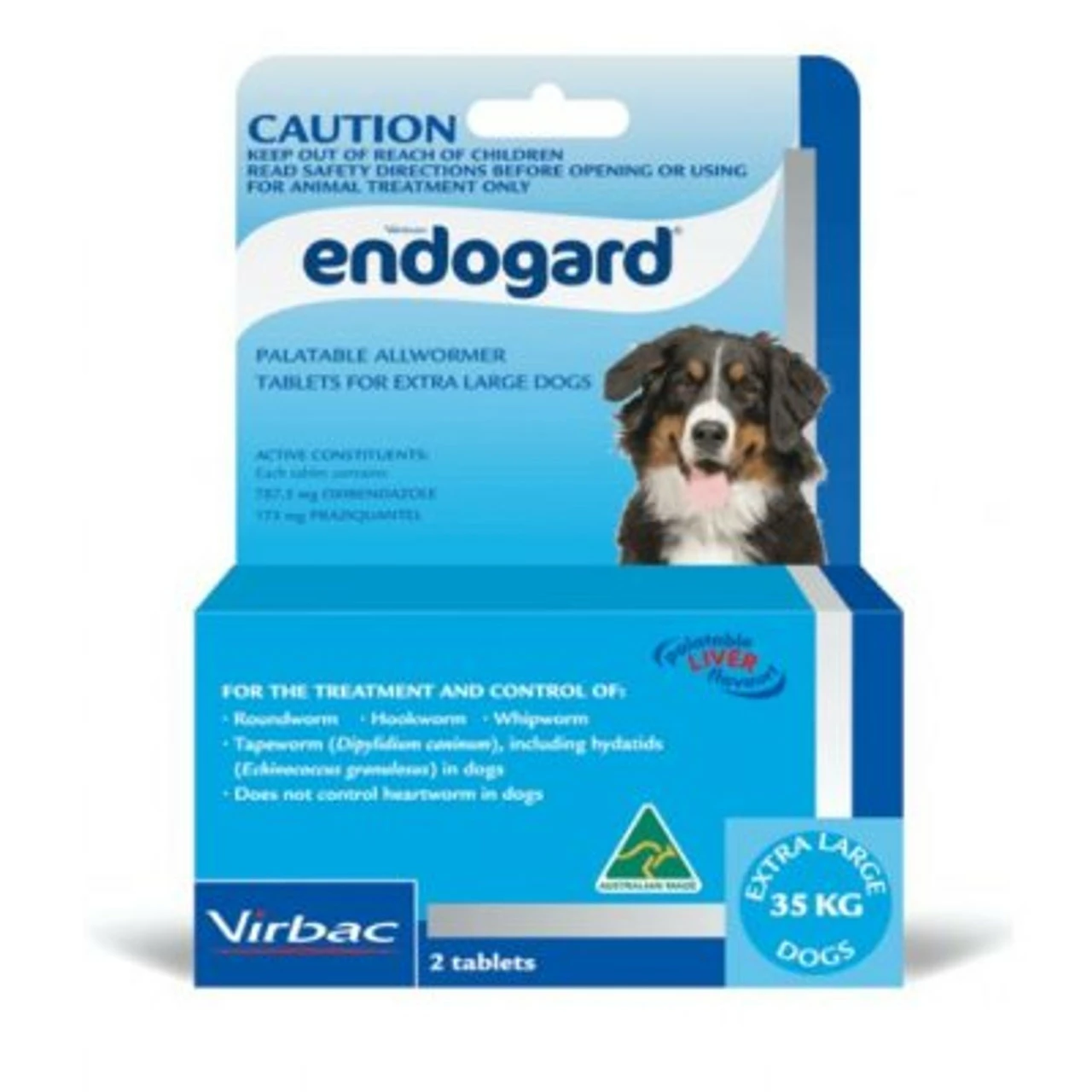Virbac Endogard Tablets For Extra Large Dogs 35kg 2's 3 Virbac Endogard Tablets For Extra Large Dogs 35kg 2's