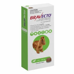 Bravecto For Dogs Chewable 10 - 20kg [Green] (3 Month Pack)