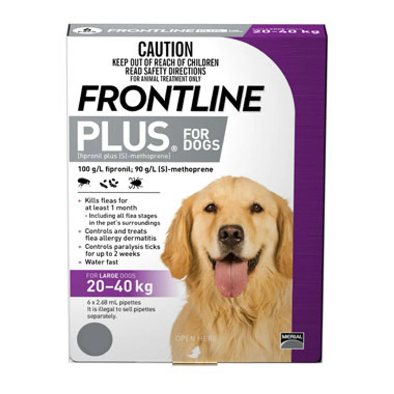 Frontline Plus Large Purple (20kg - 40kg) 2.68ml 3s 3 Frontline Plus Large Purple (20kg - 40kg) 2.68ml 3s