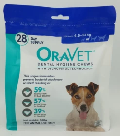 Oravet Dental Hygiene Chews For Small Dogs (4.5-11kg) 28 Pack