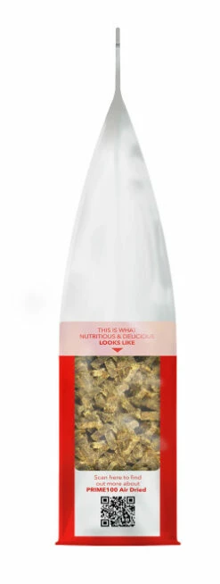 Prime100 SPD Air-Dried Duck And Sweet Potato 120g -Bayer Shop AIR DS120 Side Of Pack Panel B Render PNG 96172.1699581260