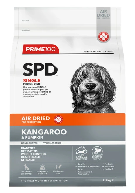 Prime100 SPD Air-Dried Kangaroo And Pumpkin 2.2kg 3 Prime100 SPD Air-Dried Kangaroo And Pumpkin 2.2kg