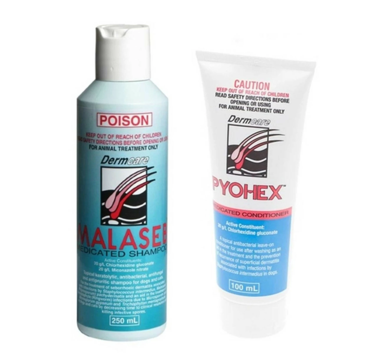 Dermcare Malaseb Combo Pack (Malaseb Medicated Shampoo 250ml & Pyohex Medicated Conditioner 100ml) 3 Dermcare Malaseb Combo Pack (Malaseb Medicated Shampoo 250ml & Pyohex Medicated Conditioner 100ml)
